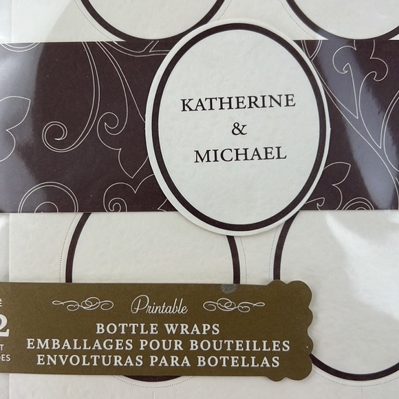 Brides Cream  Bottle Wraps Labels - 3 packages of 12 - Picture 2 of 6